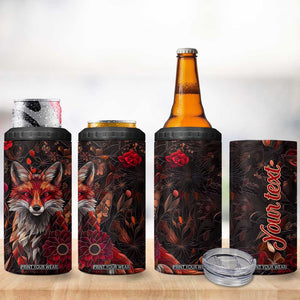 Fox Garnet Crystal Mosaic 4 in 1 Can Cooler Tumbler Personalized TS04 Print Your Wear