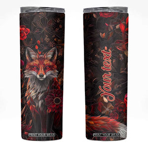 Fox Garnet Crystal Mosaic Skinny Tumbler Personalized TS04 Multicolor Print Your Wear