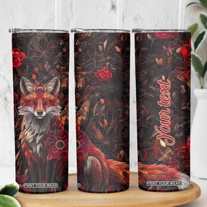 Fox Garnet Crystal Mosaic Skinny Tumbler Personalized TS04 Print Your Wear