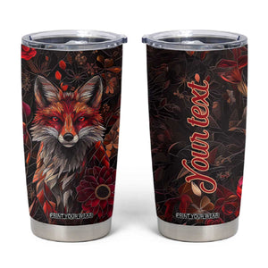 Fox Garnet Crystal Mosaic Tumbler Cup Personalized TS04 Multicolor Print Your Wear