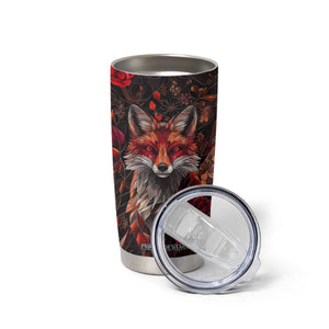 Fox Garnet Crystal Mosaic Tumbler Cup Personalized TS04 Print Your Wear