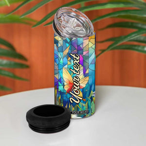 Fox Colorful Crystal Mosaic 4 in 1 Can Cooler Tumbler Personalized TS04 Print Your Wear