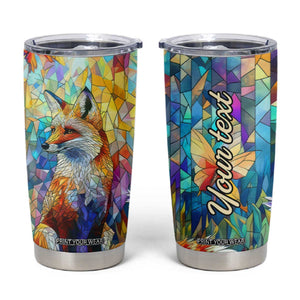 Fox Colorful Crystal Mosaic Tumbler Cup Personalized TS04 Multicolor Print Your Wear