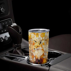 Fox Citrine Crystal Mosaic Tumbler Cup Personalized TS04 Print Your Wear