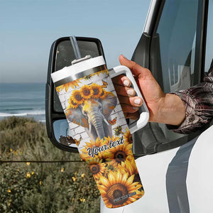 Life Is Beautiful Lovely Elephant Tumbler With Handle Personalized TS04 Print Your Wear