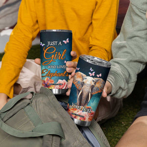 Just A Girl Who Loves Elephants Tumbler Cup Personalized TS04 Print Your Wear