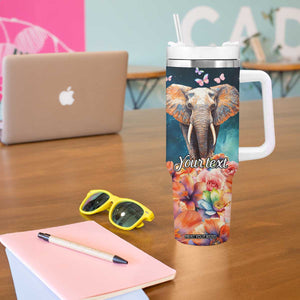 Just A Girl Who Loves Elephants Tumbler With Handle Personalized TS04 Print Your Wear