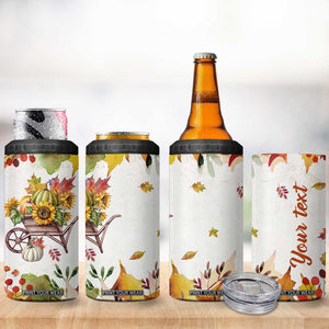 Autumn Pumpkins In The Wheelbarrow Personalized 4 in 1 Can Cooler Tumbler TS04 Print Your Wear