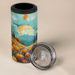 Autumn Pumpkin Field Personalized 4 in 1 Can Cooler Tumbler TS04 Print Your Wear