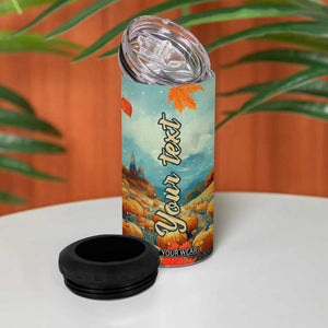 Autumn Pumpkin Field Personalized 4 in 1 Can Cooler Tumbler TS04 Print Your Wear