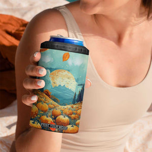Autumn Pumpkin Field Personalized 4 in 1 Can Cooler Tumbler TS04 Print Your Wear