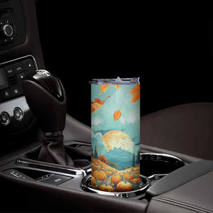 Autumn Pumpkin Field Personalized Skinny Tumbler TS04 Print Your Wear