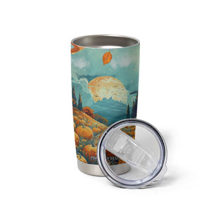 Autumn Pumpkin Field Personalized Tumbler Cup TS04 Print Your Wear