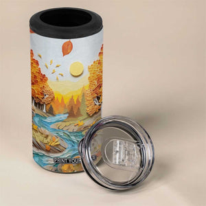 Autumn Leaves Quilling Art Personalized 4 in 1 Can Cooler Tumbler TS04 Print Your Wear