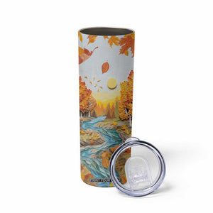 Autumn Leaves Quilling Art Personalized Skinny Tumbler TS04 Print Your Wear