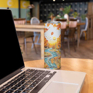 Autumn Leaves Quilling Art Personalized Skinny Tumbler TS04 Print Your Wear