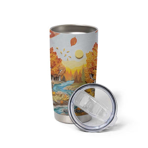 Autumn Leaves Quilling Art Personalized Tumbler Cup TS04 Print Your Wear