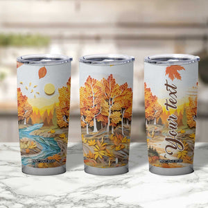 Autumn Leaves Quilling Art Personalized Tumbler Cup TS04 Print Your Wear