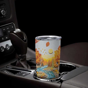 Autumn Leaves Quilling Art Personalized Tumbler Cup TS04 Print Your Wear