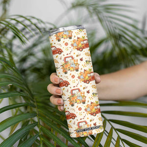 Truck Autumn Pattern Personalized Skinny Tumbler TS04 Print Your Wear