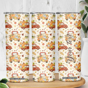 Truck Autumn Pattern Personalized Skinny Tumbler TS04 Print Your Wear