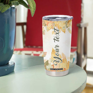 Pumkins Truck - Autumn Leaves Watercolor Personalized Tumbler Cup TS04 Print Your Wear
