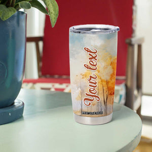 Autumn - Pumkin Truck and Leaves Personalized Tumbler Cup TS04 Print Your Wear