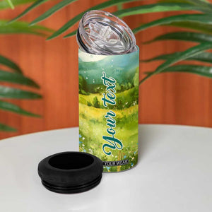 Autumn Sunflower - Pumpkin Truck Personalized 4 in 1 Can Cooler Tumbler TS04 Print Your Wear