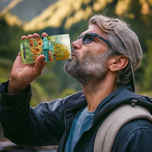 Autumn Sunflower - Pumpkin Truck Personalized 4 in 1 Can Cooler Tumbler TS04 Print Your Wear