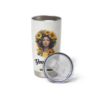 Black Woman She Is Strong Fierce Brave Full Of Fire Tumbler Cup Personalized TS04 Print Your Wear