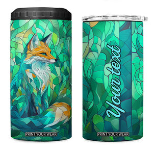 Fox Chrysoprase Crystal Mosaic 4 in 1 Can Cooler Tumbler Personalized TS04 One Size: 16 oz Multicolor Print Your Wear