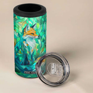 Fox Chrysoprase Crystal Mosaic 4 in 1 Can Cooler Tumbler Personalized TS04 Print Your Wear