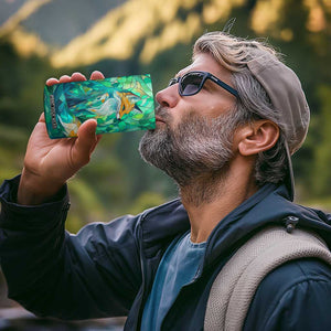 Fox Chrysoprase Crystal Mosaic 4 in 1 Can Cooler Tumbler Personalized TS04 Print Your Wear