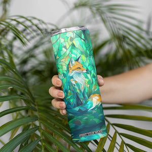 Fox Chrysoprase Crystal Mosaic Skinny Tumbler Personalized TS04 Print Your Wear