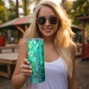 Fox Chrysoprase Crystal Mosaic Skinny Tumbler Personalized TS04 Print Your Wear