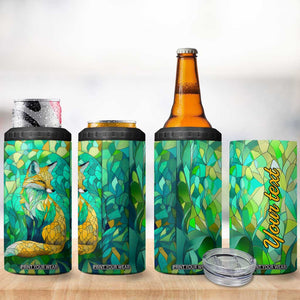 Fox Chrysolite Crystal Mosaic 4 in 1 Can Cooler Tumbler Personalized TS04 Print Your Wear