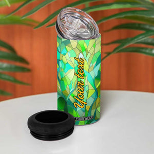 Fox Chrysolite Crystal Mosaic 4 in 1 Can Cooler Tumbler Personalized TS04 Print Your Wear