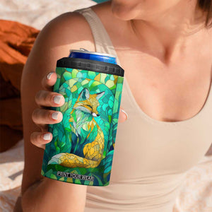 Fox Chrysolite Crystal Mosaic 4 in 1 Can Cooler Tumbler Personalized TS04 Print Your Wear