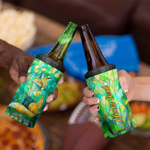 Fox Chrysolite Crystal Mosaic 4 in 1 Can Cooler Tumbler Personalized TS04 Print Your Wear