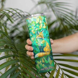 Fox Chrysolite Crystal Mosaic Skinny Tumbler Personalized TS04 Print Your Wear
