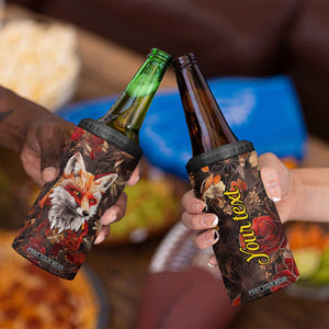 Fox Carnelian Crystal Mosaic 4 in 1 Can Cooler Tumbler Personalized TS04 Print Your Wear