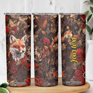 Fox Carnelian Crystal Mosaic Skinny Tumbler Personalized TS04 Print Your Wear