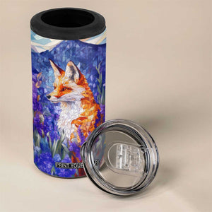 Fox Amethyst Crystal Mosaic 4 in 1 Can Cooler Tumbler Personalized TS04 Print Your Wear