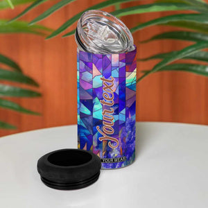 Fox Amethyst Crystal Mosaic 4 in 1 Can Cooler Tumbler Personalized TS04 Print Your Wear