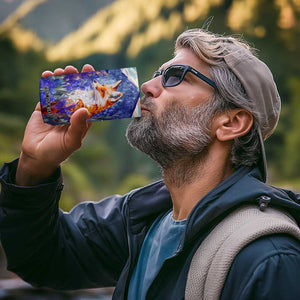 Fox Amethyst Crystal Mosaic 4 in 1 Can Cooler Tumbler Personalized TS04 Print Your Wear