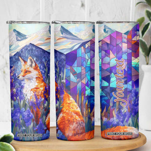 Fox Amethyst Crystal Mosaic Skinny Tumbler Personalized TS04 Print Your Wear