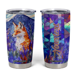 Fox Amethyst Crystal Mosaic Tumbler Cup Personalized TS04 Multicolor Print Your Wear