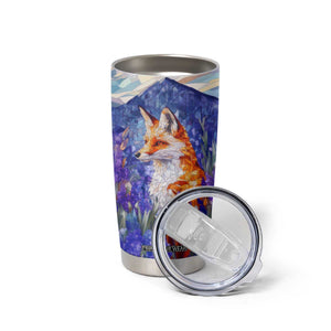 Fox Amethyst Crystal Mosaic Tumbler Cup Personalized TS04 Print Your Wear