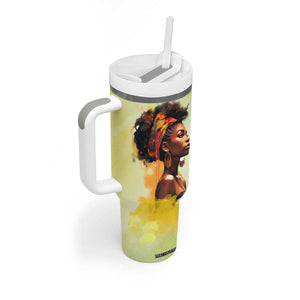 Black Woman African Tumbler With Handle Personalized TS04 Print Your Wear