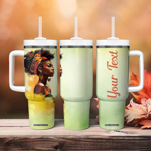 Black Woman African Tumbler With Handle Personalized TS04 Print Your Wear
